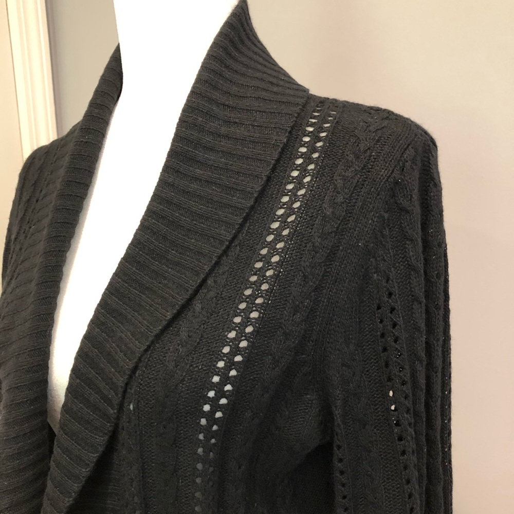 Ann Taylor black open cardigan, size M - Picture 2 of 7